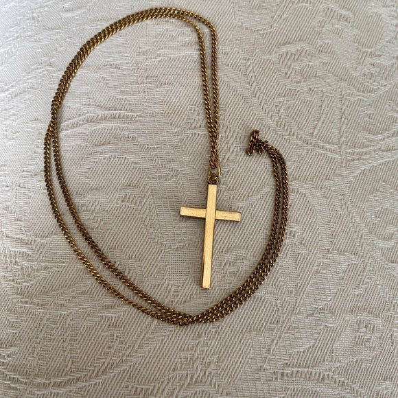 VTG I WEH I 14K Gold Filled Cross Necklace - Picture 14 of 16